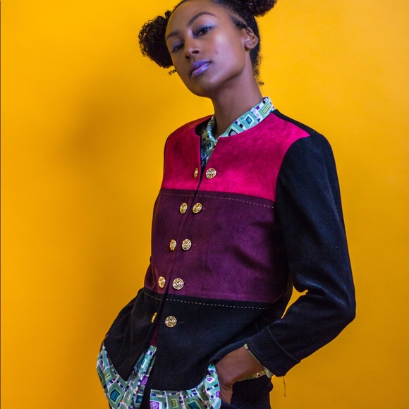 Vintage color block jacket styled by @thcbleulite - Picture 3 of 4